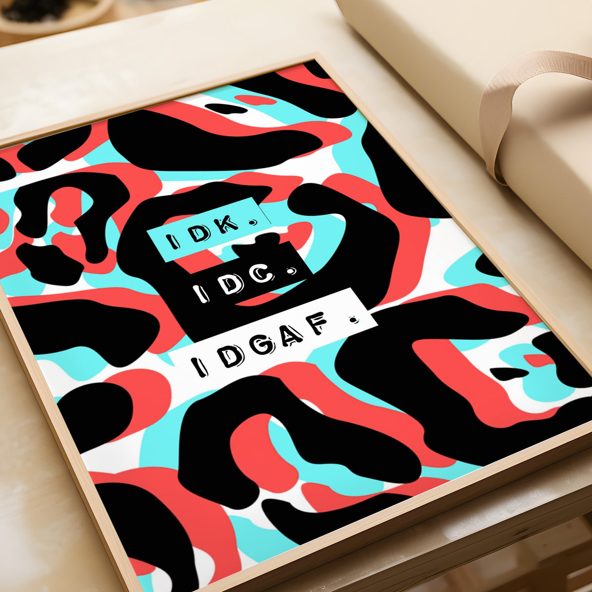 IDK, IDC, IDGAF Print