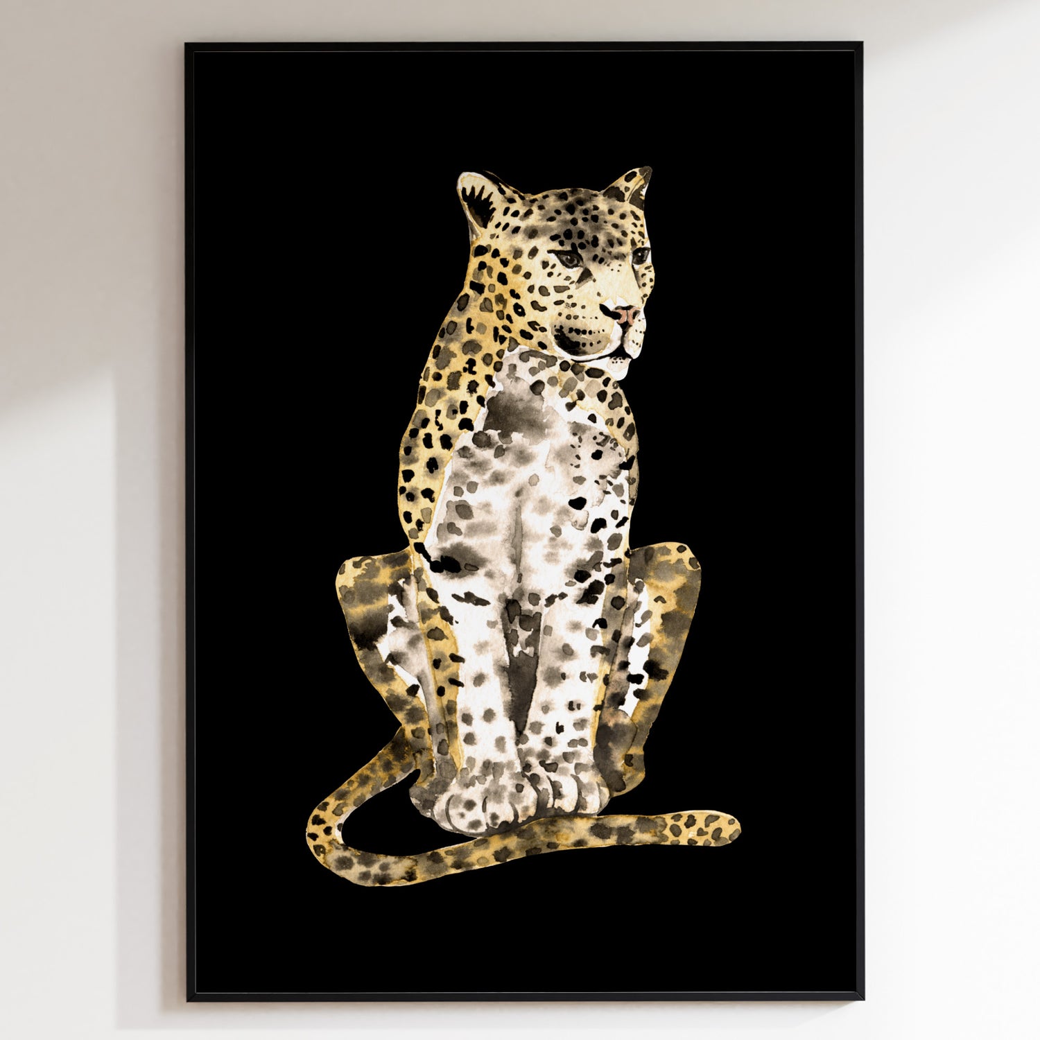 Larry Leopard Black Print