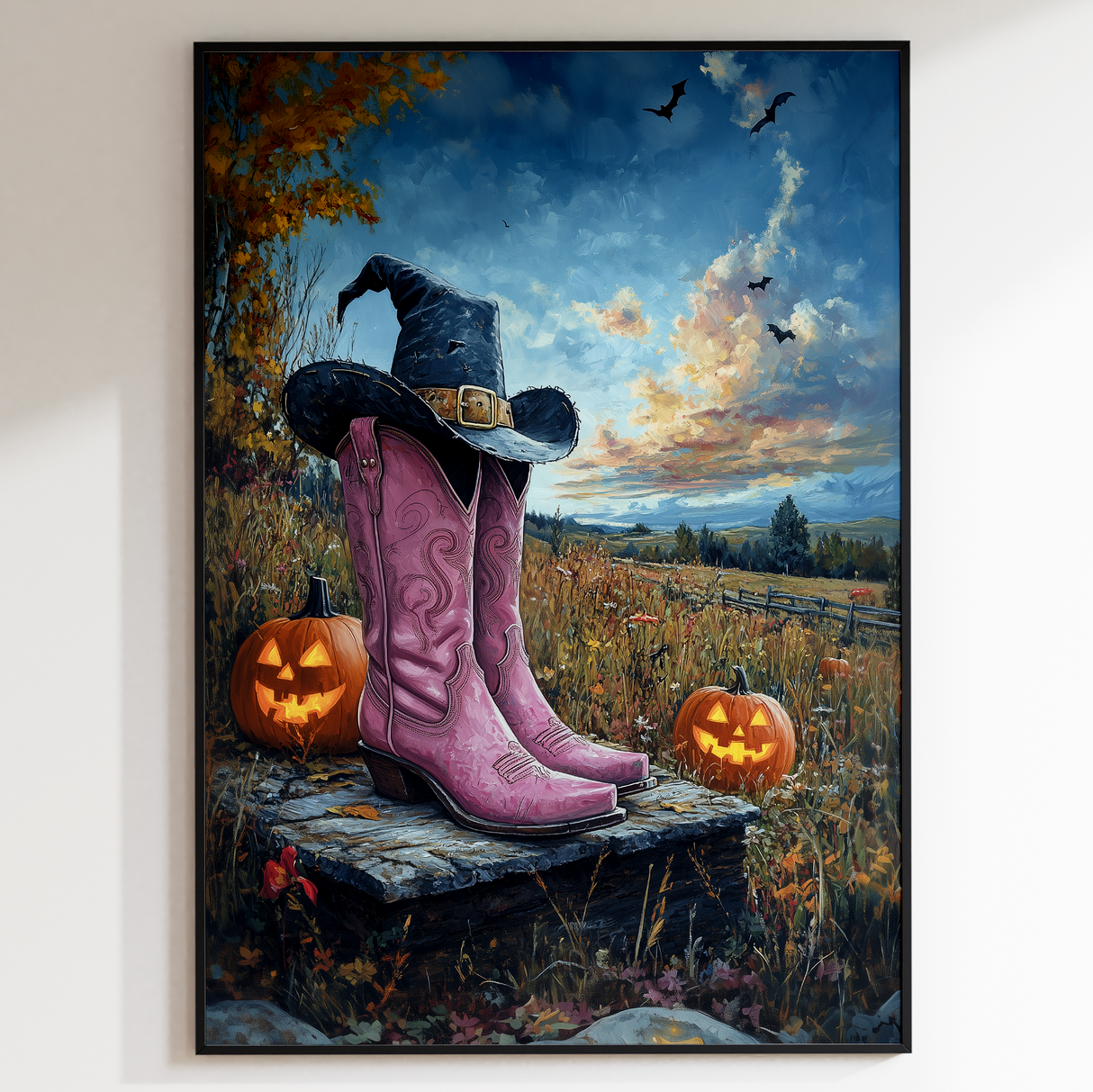 Pink Boots and Pumpkins