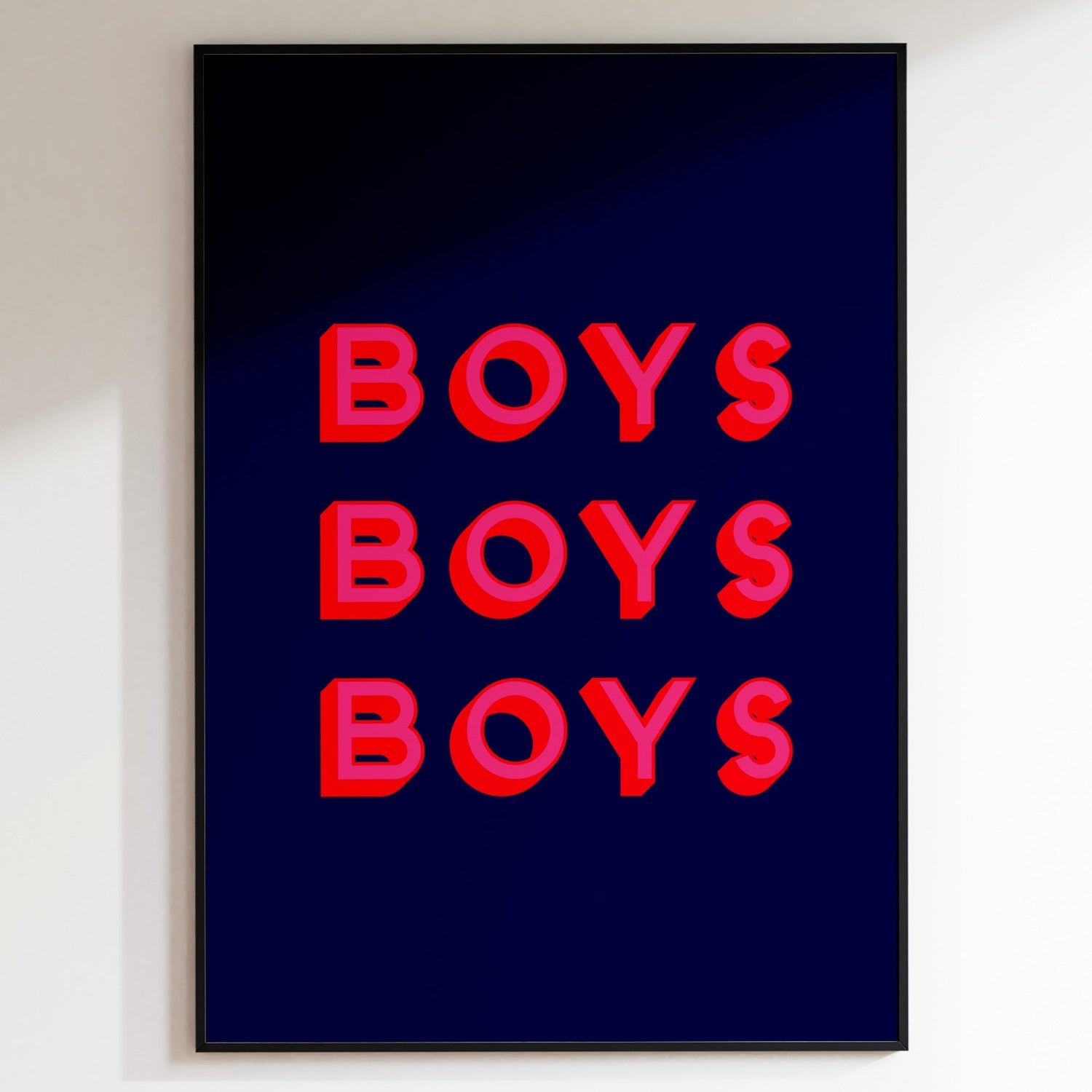 Boys Boys Boys Print Navy/Red