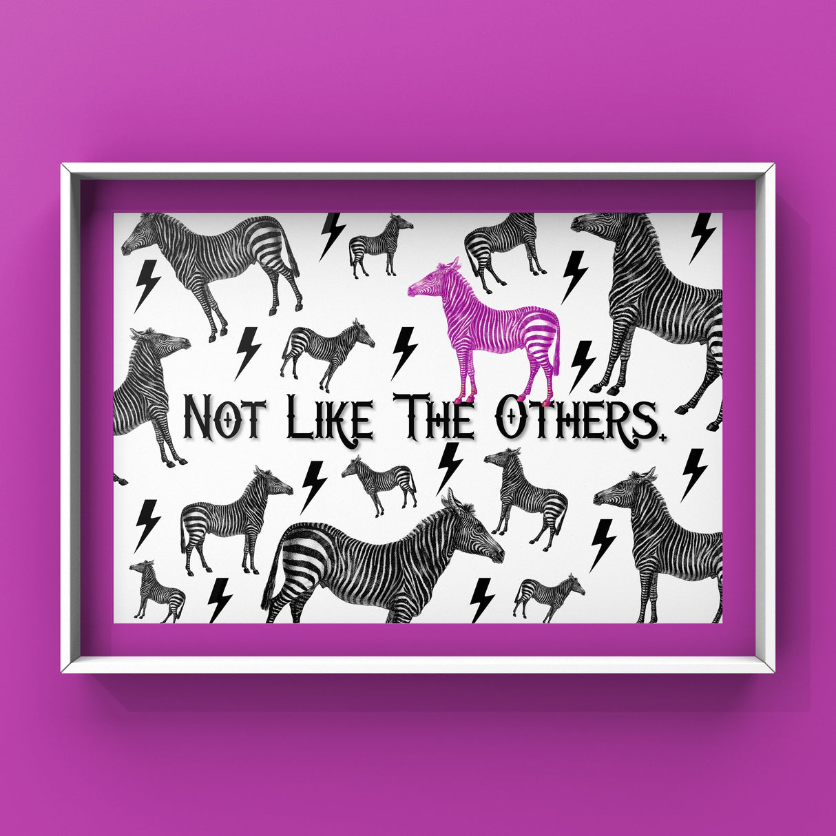 Not Like The Others Pink Zebra Print Punk Haus