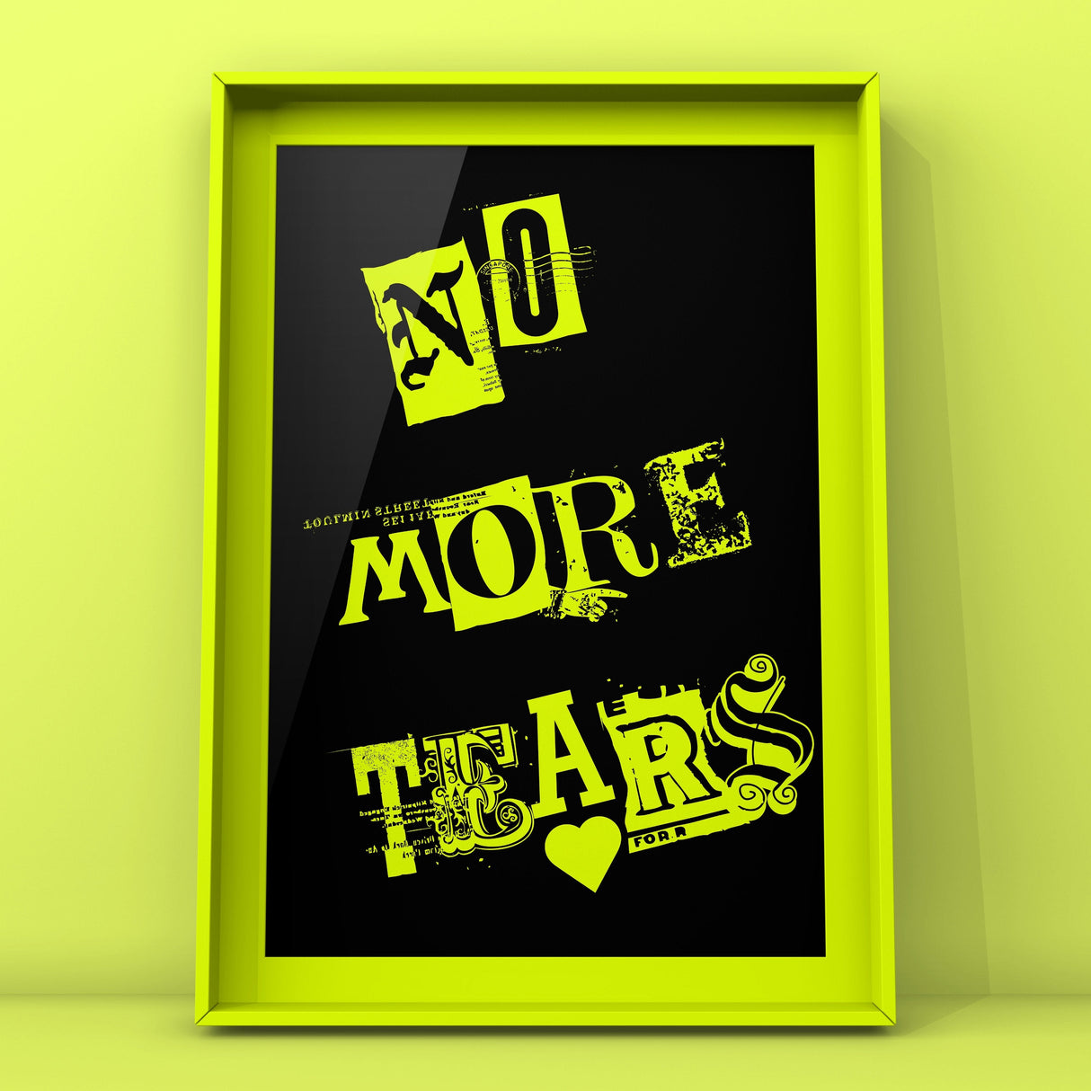 No More Tears Typography Print Punk Haus