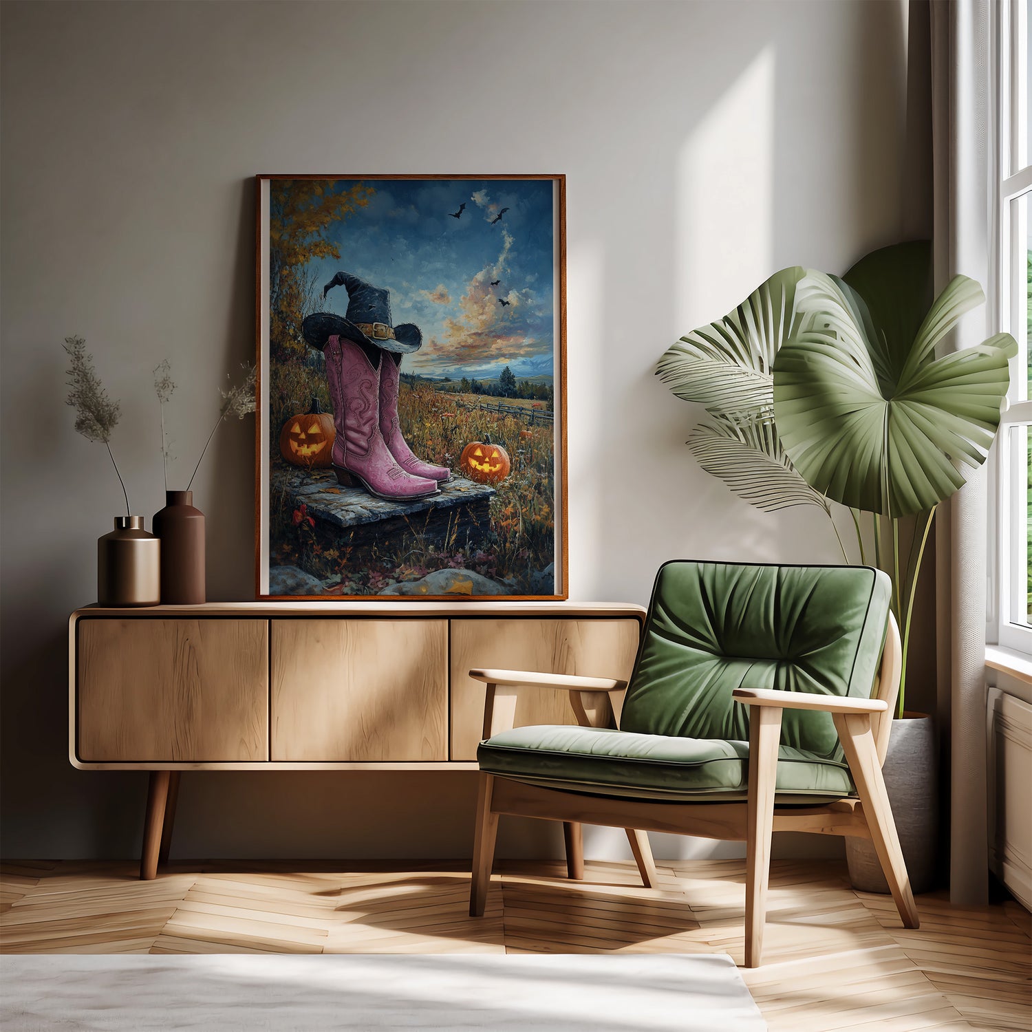 Pink Boots and Pumpkins