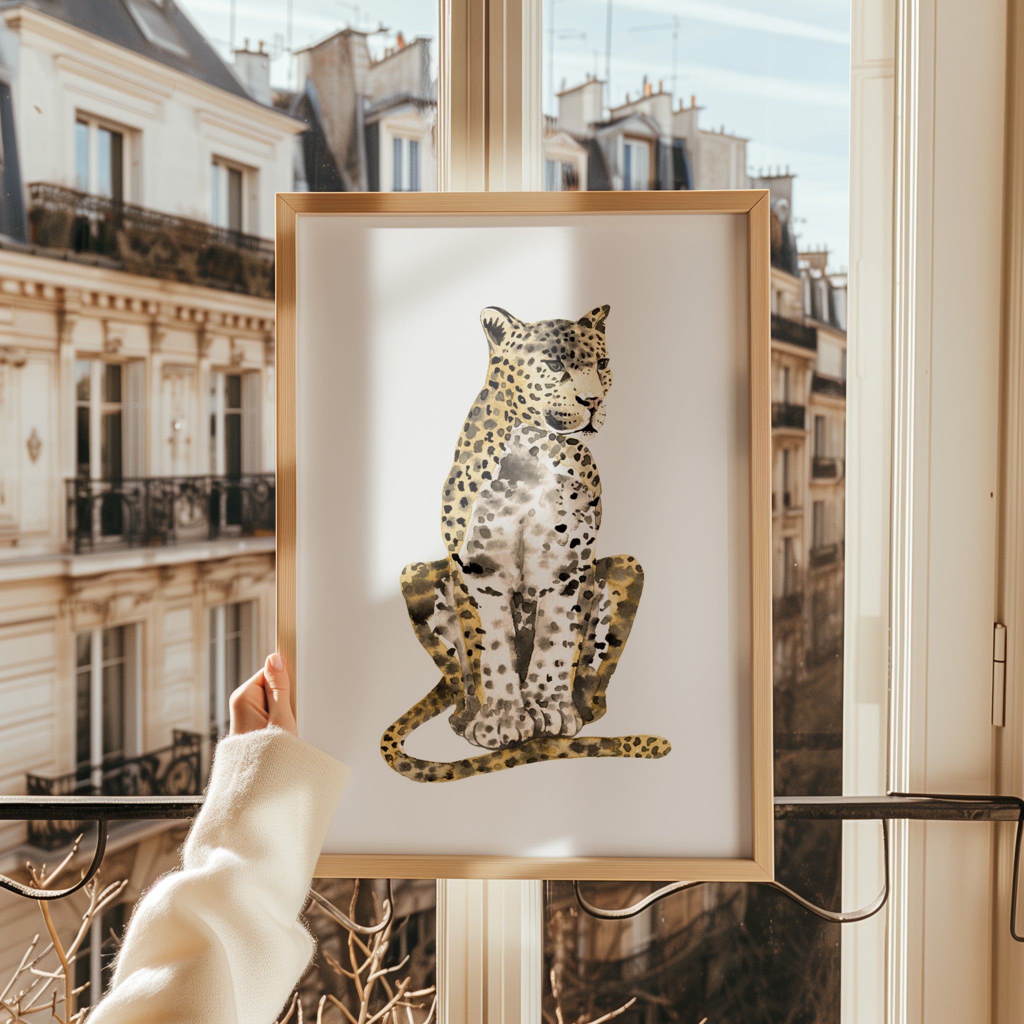 Larry Leopard White Print – Punk Haus UK
