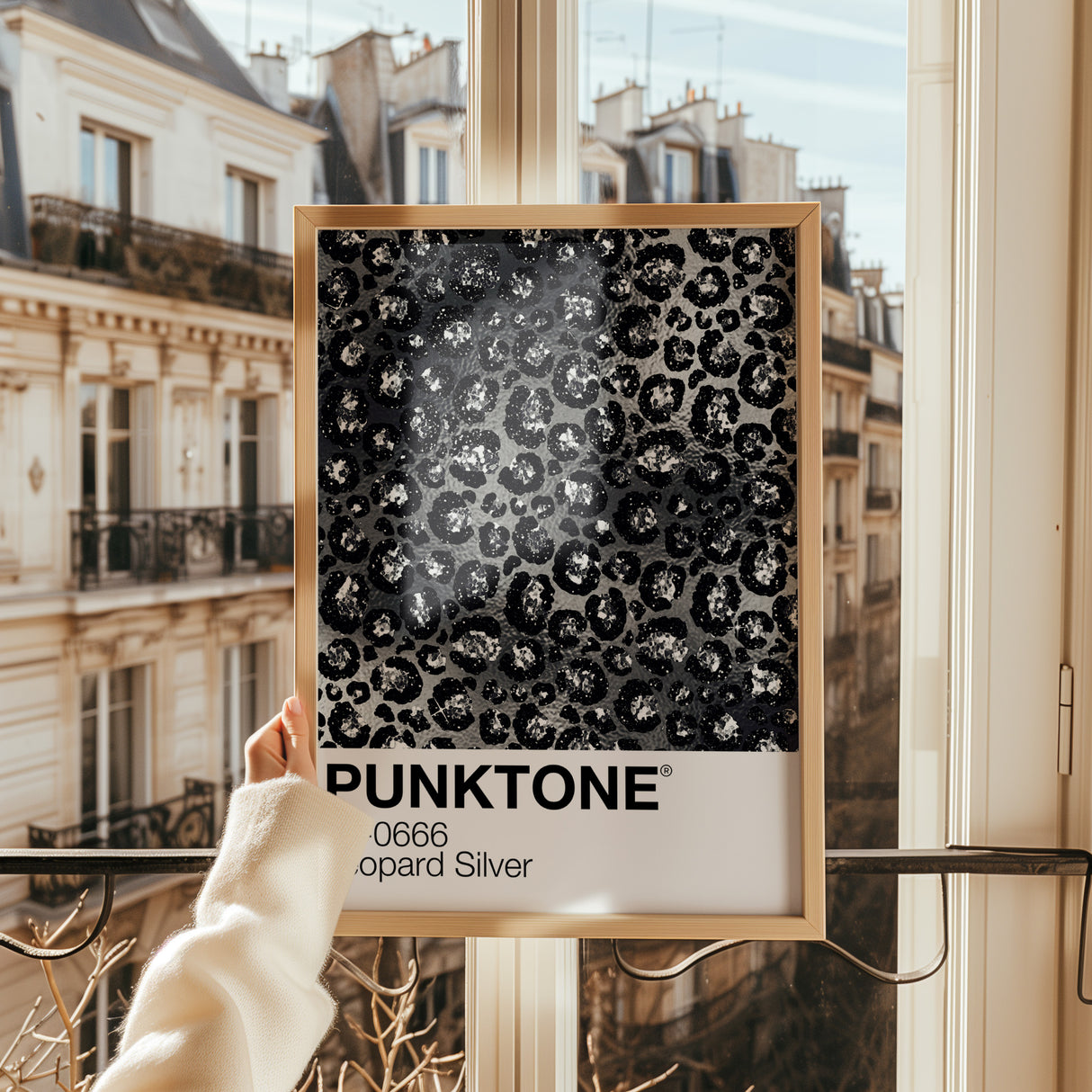 Punktone (Leopard Silver) Print