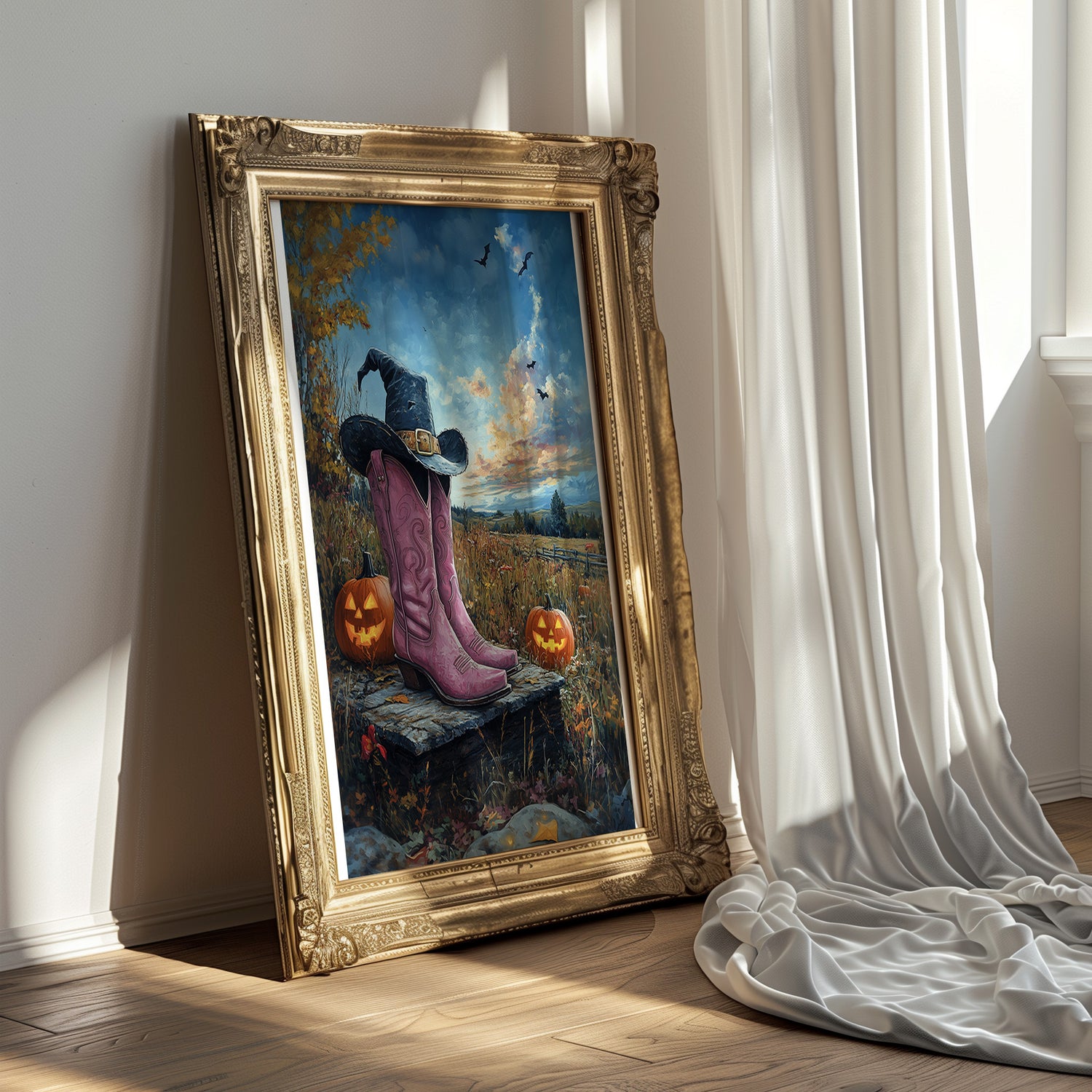 Pink Boots and Pumpkins