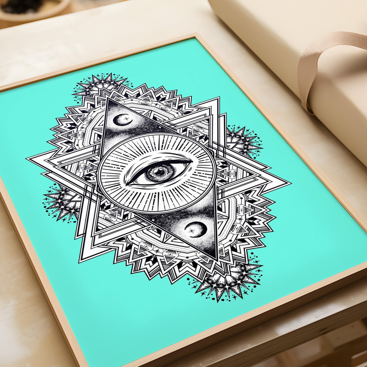 All Seeing Everything (Turquoise) Print