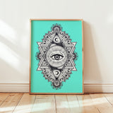 All Seeing Everything (Turquoise) Print