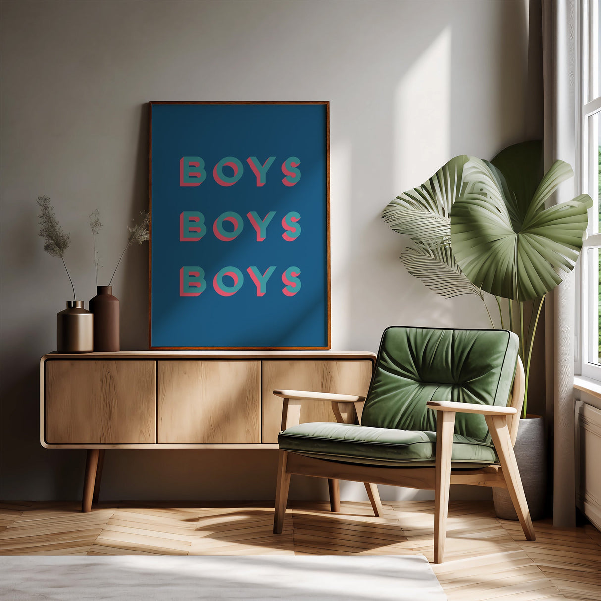 Boys Boys Boys Ink Blue/Pink