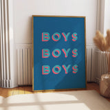 Boys Boys Boys Ink Blue/Pink