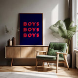 Boys Boys Boys Print Navy/Red