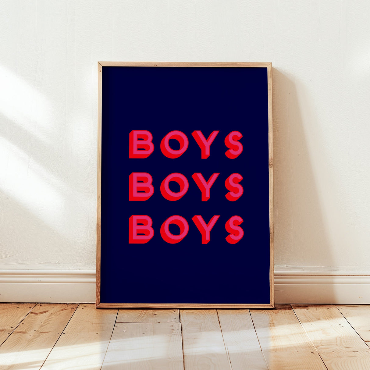 Boys Boys Boys Print Navy/Red