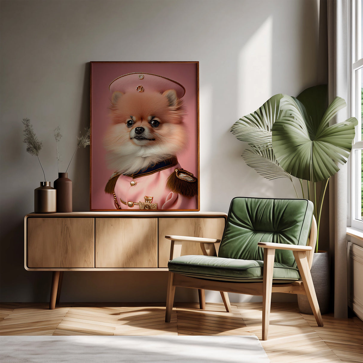 Buddy the Pomeranian - Pink Parade  Print