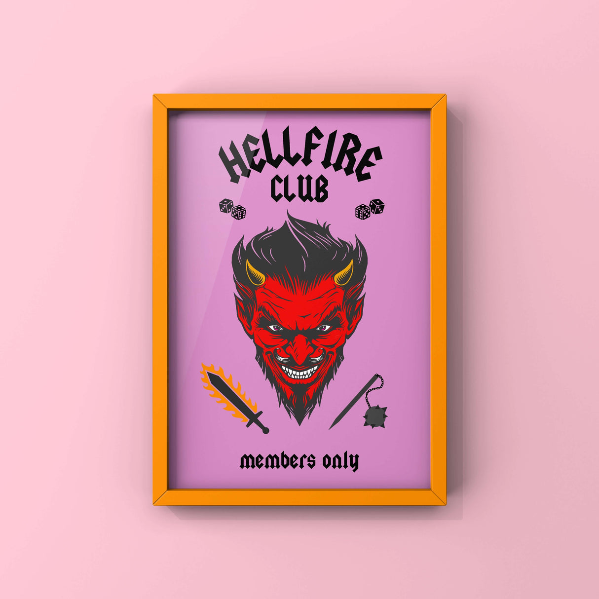 Hellfire Members Only (choice of colour) Punk Haus A3 Pink