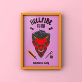 Hellfire Members Only (choice of colour) Punk Haus A3 Pink