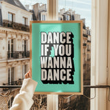 DANCE IF YOU WANNA DANCE - AQUA TYPOGRAPHY