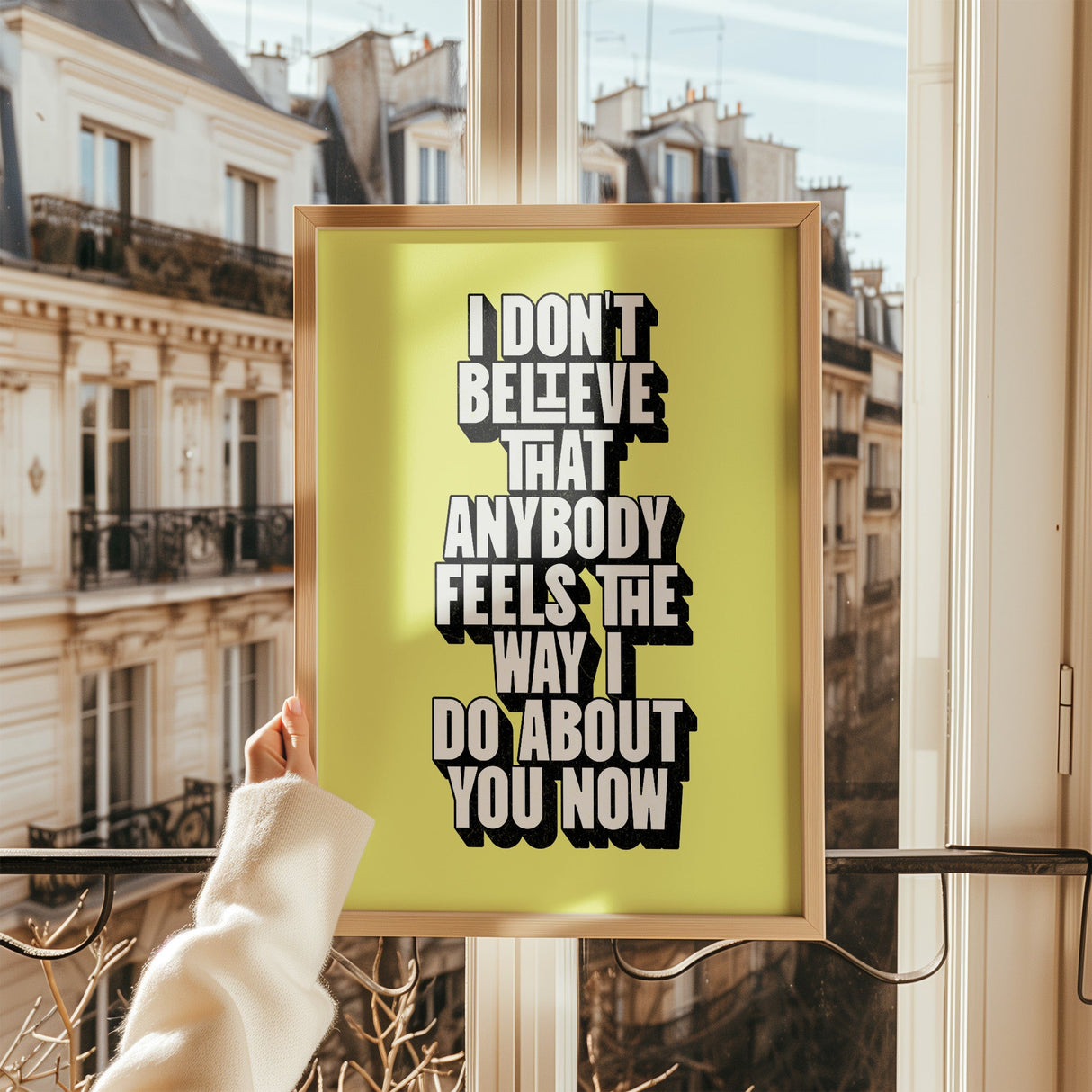 I DON'T BELIEVE - YELLOW TYPOGRAPHY