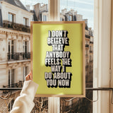 I DON'T BELIEVE - YELLOW TYPOGRAPHY