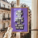 I DON'T BELIEVE - PURPLE TYPOGRAPHY