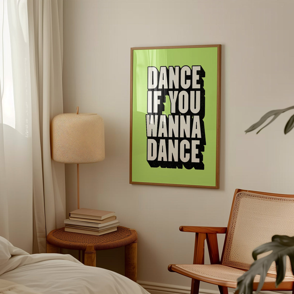 DANCE IF YOU WANNA DANCE - GREEN TYPOGRAPHY