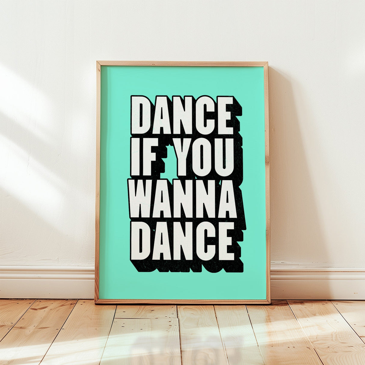 DANCE IF YOU WANNA DANCE - AQUA TYPOGRAPHY