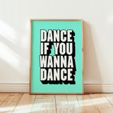 DANCE IF YOU WANNA DANCE - AQUA TYPOGRAPHY