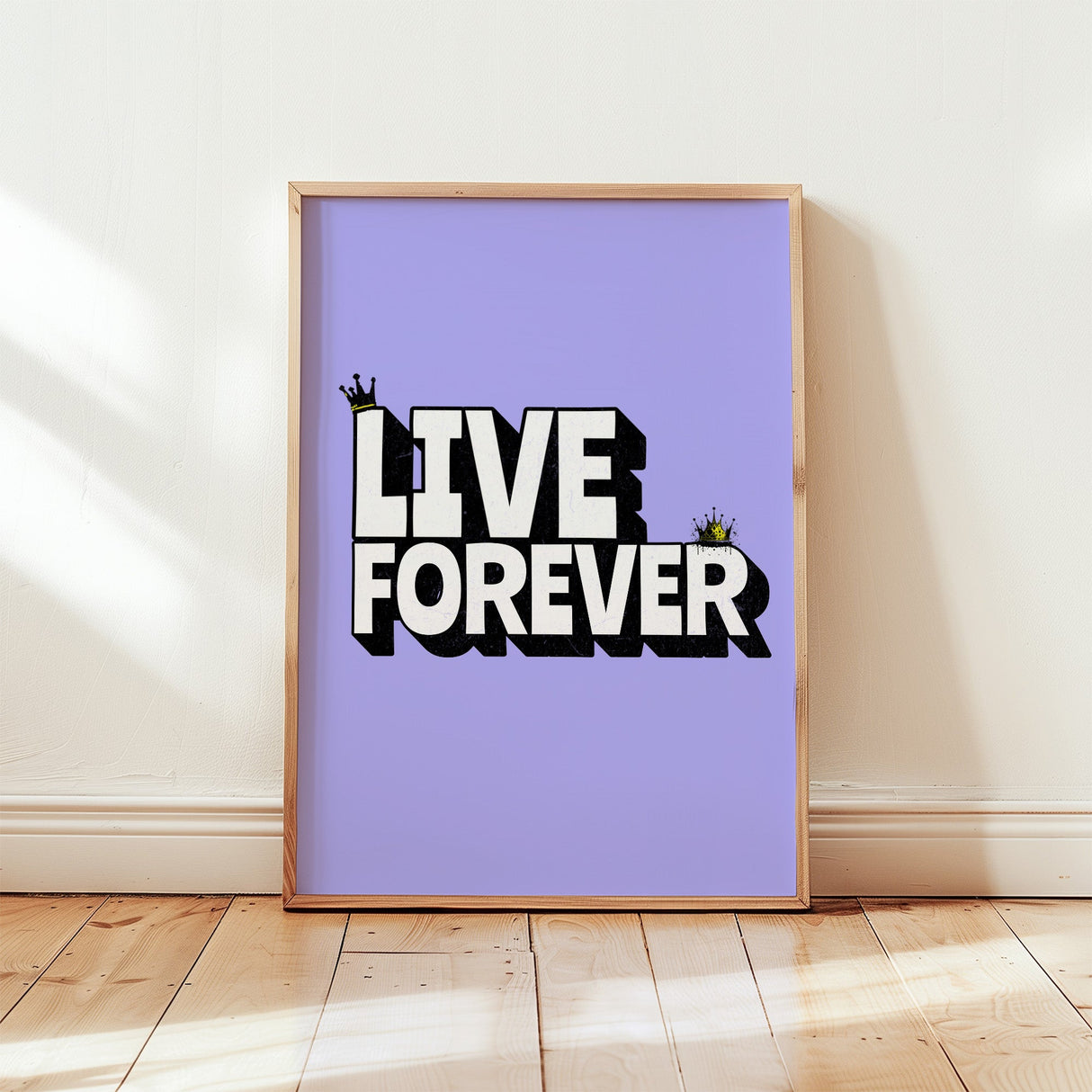 LIVE FOREVER - PURPLE TYPOGRAPHY