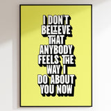 I DON'T BELIEVE - YELLOW TYPOGRAPHY