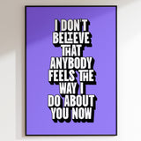 I DON'T BELIEVE - PURPLE TYPOGRAPHY