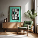 DANCE IF YOU WANNA DANCE - AQUA TYPOGRAPHY