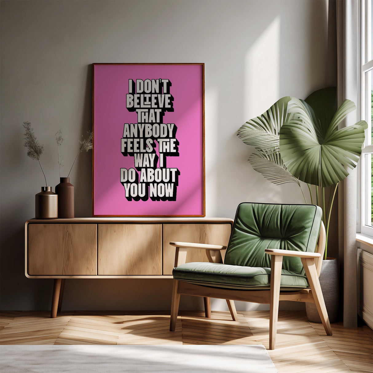 I DON'T BELIEVE - PINK TYPOGRAPHY