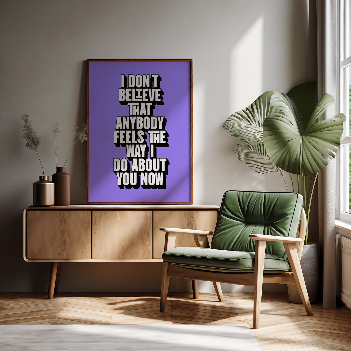 I DON'T BELIEVE - PURPLE TYPOGRAPHY