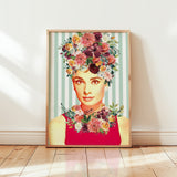 Audrey Hepburn X Kahlo Print