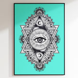 All Seeing Everything (Turquoise) Print