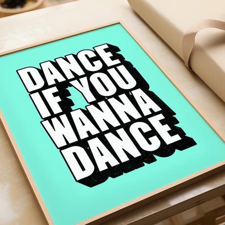 DANCE IF YOU WANNA DANCE - AQUA TYPOGRAPHY