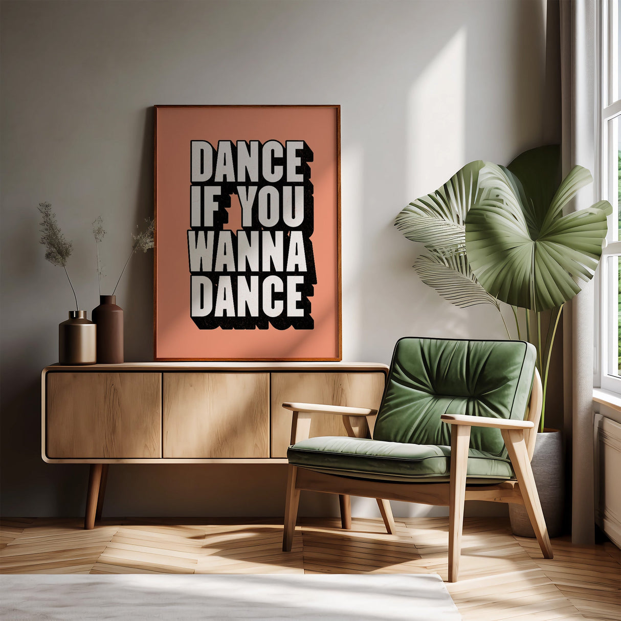 DANCE IF YOU WANNA DANCE - ORANGE TYPOGRAPHY