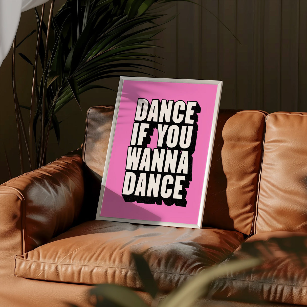 DANCE IF YOU WANNA DANCE - PINK TYPOGRAPHY