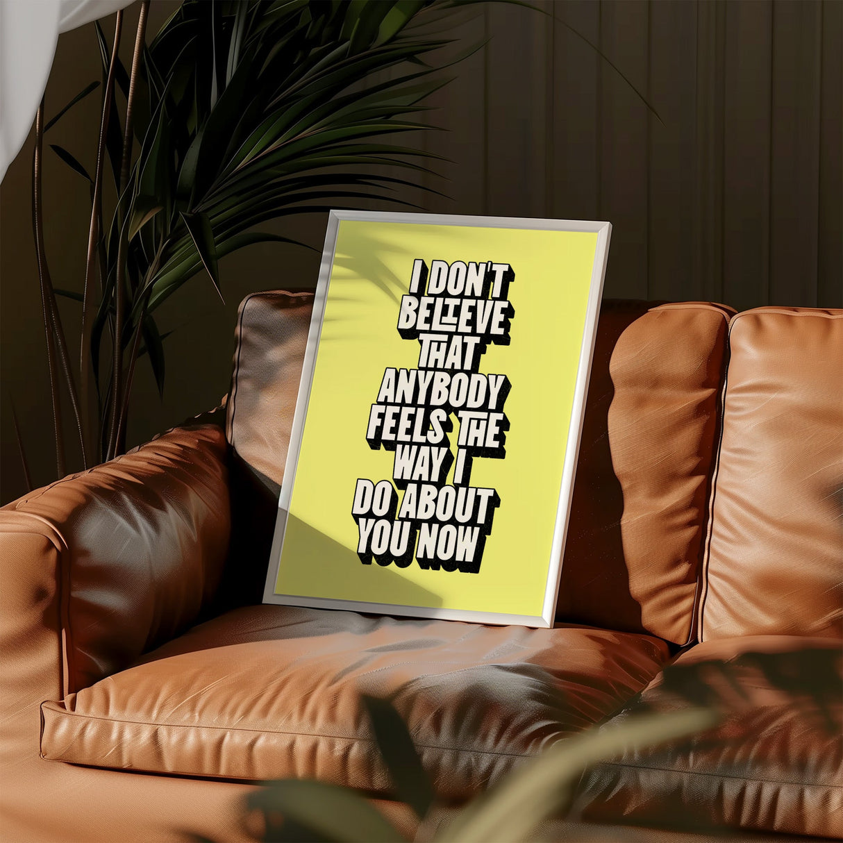 I DON'T BELIEVE - YELLOW TYPOGRAPHY