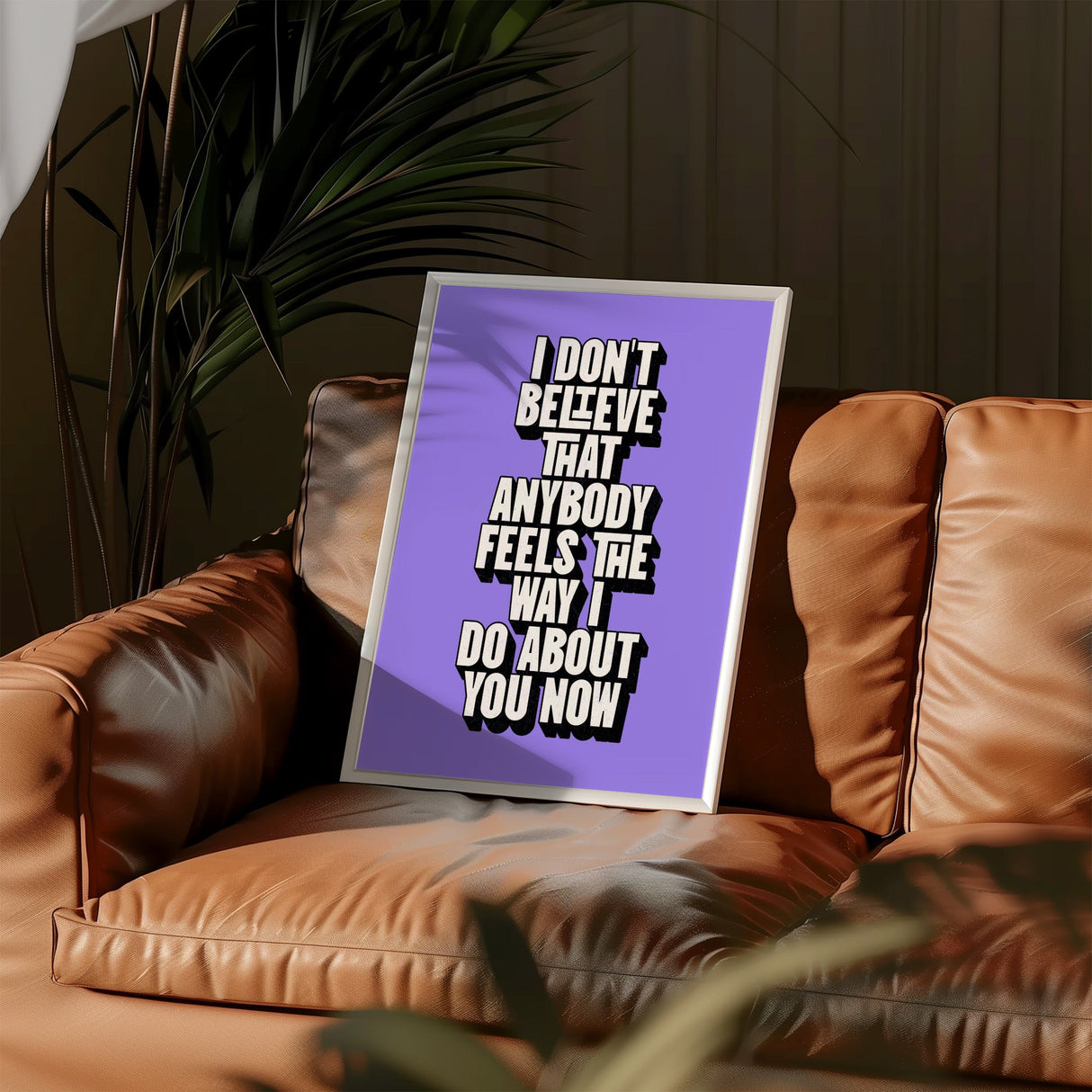 I DON'T BELIEVE - PURPLE TYPOGRAPHY