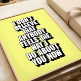 I DON'T BELIEVE - YELLOW TYPOGRAPHY