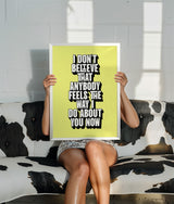 I DON'T BELIEVE - YELLOW TYPOGRAPHY