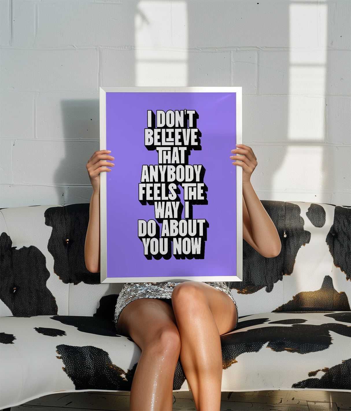 I DON'T BELIEVE - PURPLE TYPOGRAPHY