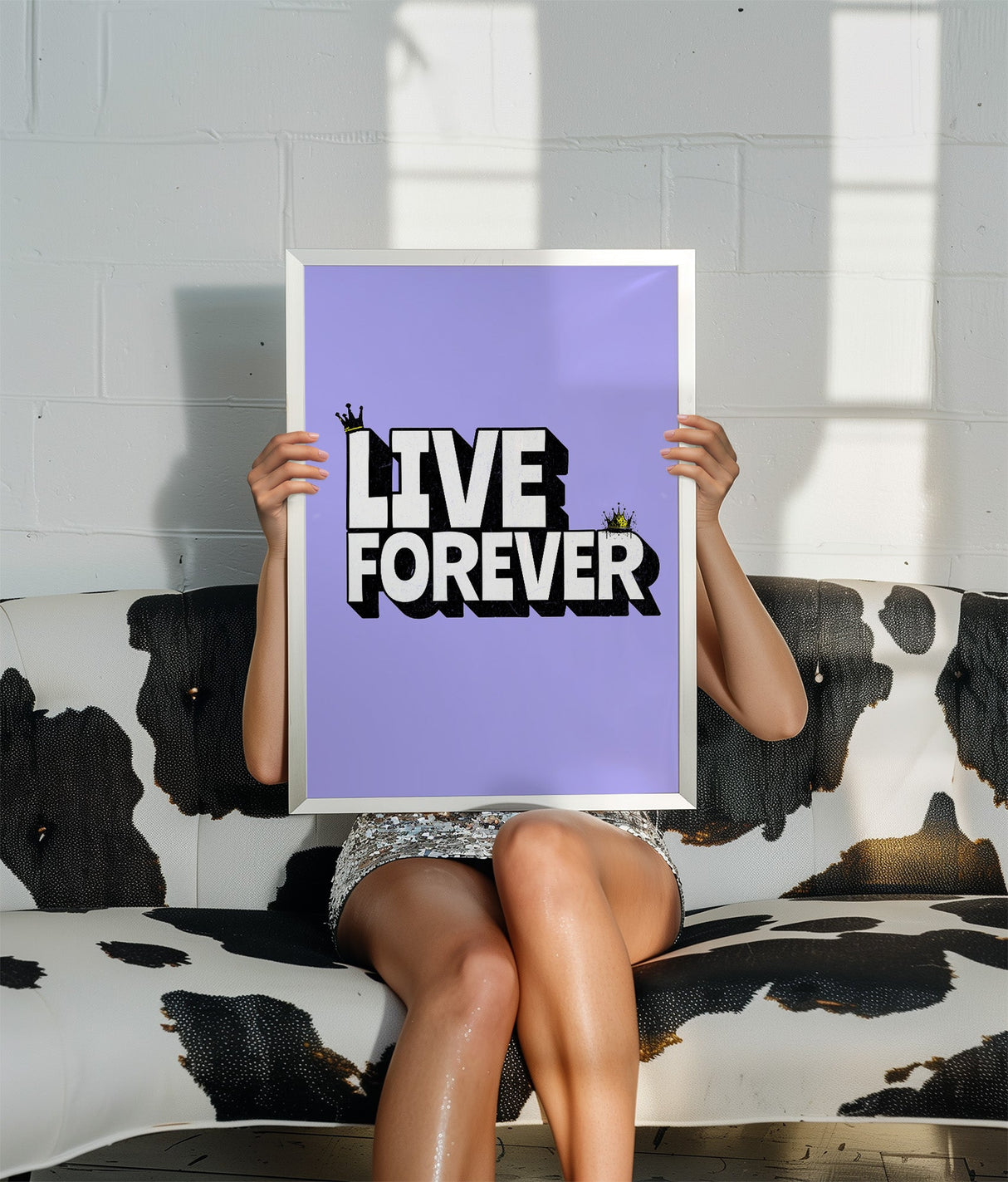 LIVE FOREVER - PURPLE TYPOGRAPHY