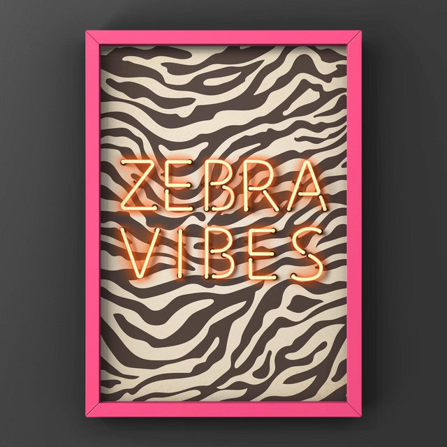 Neon Zebra Vibes Print Punk Haus 