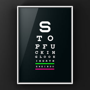 Stop Looking At Me (Black) Print Punk Haus