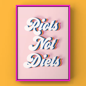Riots Not Diets Art Print Punk Haus