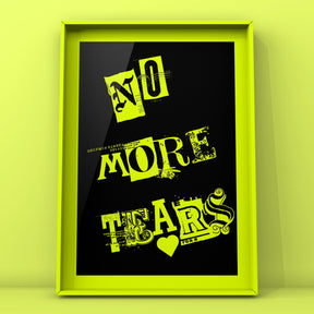 No More Tears Typography Print Punk Haus